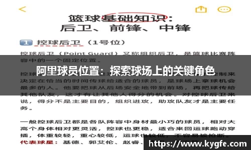 阿里球员位置：探索球场上的关键角色